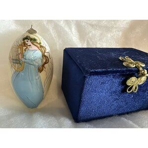 Pier 1 Imports Li Bien Angel Christmas Ornament 2015 Blown Glass & Hand Painted